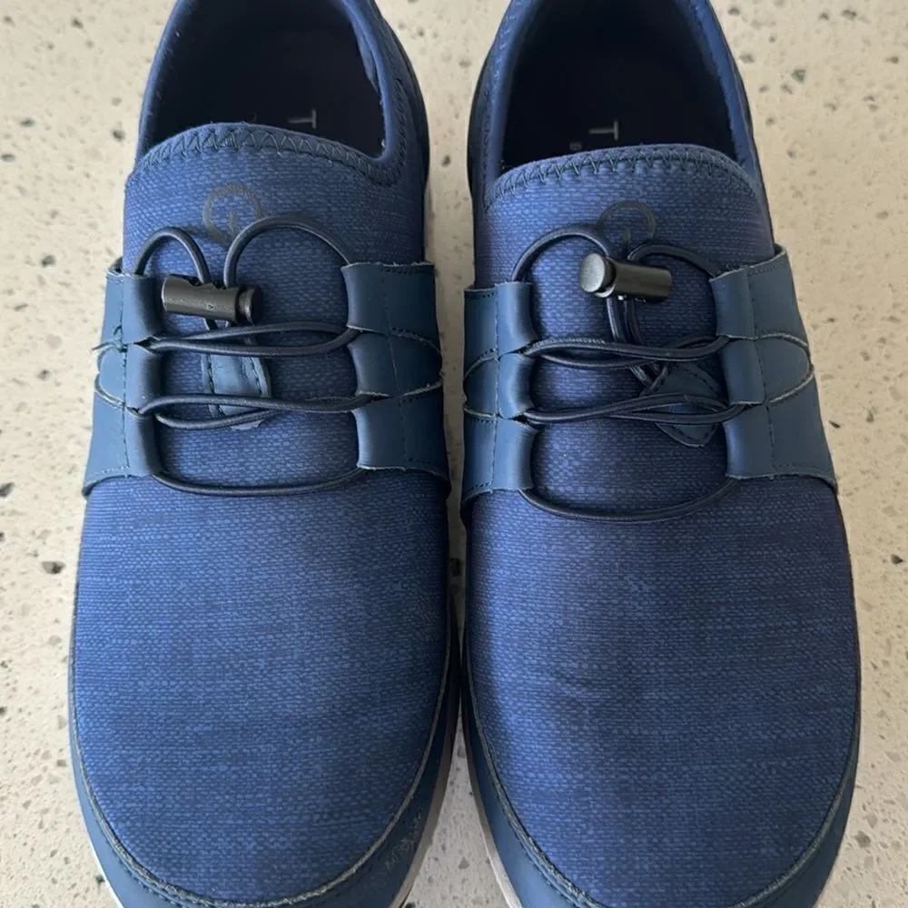 TRAQ by ALEGRIA Cynch Indigo Textile Comfortable Walking Shoes Men’s Size 41